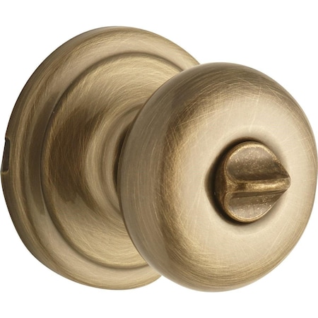 Kwikset Signature Series Antique Brass Bed & Bath Door Knob 730J 5 CP